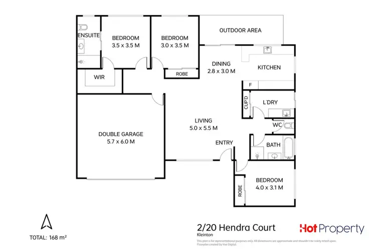 Floorplan of Homely unit listing, Unit 2/20 Hendra Court, Kleinton QLD 4352