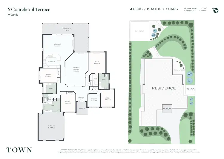 Floorplan of Homely house listing, 6 Courcheval Terrace, Mons QLD 4556