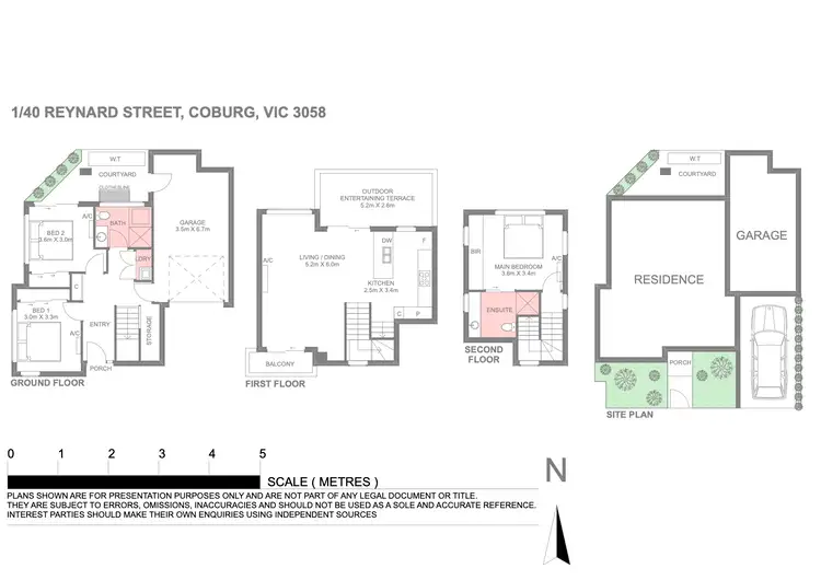 Floorplan of Homely townhouse listing, 1/40 Reynard Street, Coburg VIC 3058