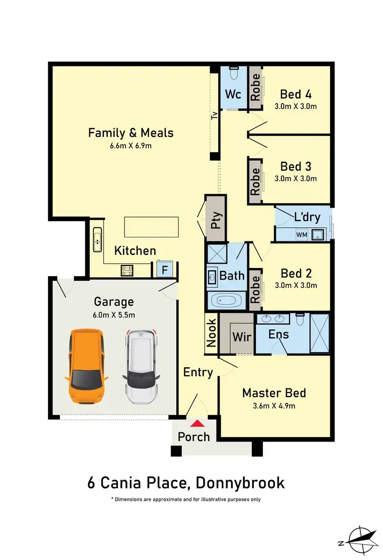 Floorplan of Homely house listing, 6 Cania Place, Donnybrook VIC 3064