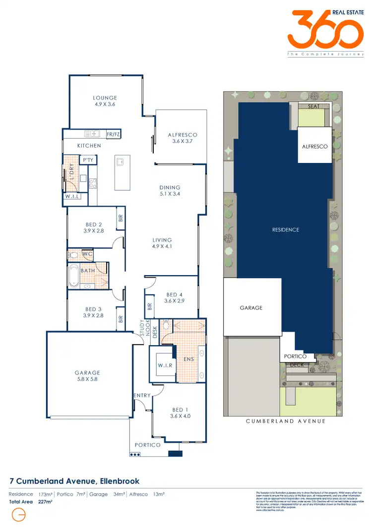 Floorplan of Homely house listing, 7 Cumberland Avenue, Ellenbrook WA 6069