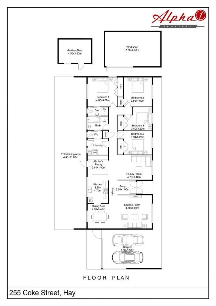 Floorplan of Homely house listing, 255 Coke Street, Hay NSW 2711