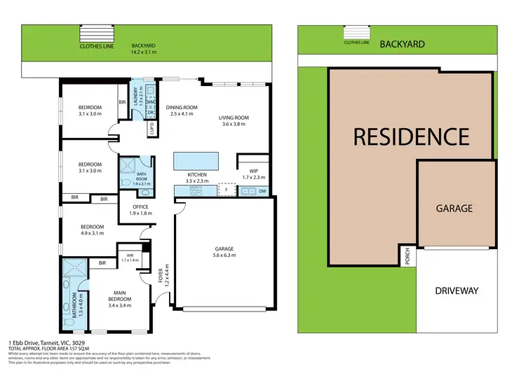 Floorplan of Homely house listing, 1 Ebb Drive, Tarneit VIC 3029