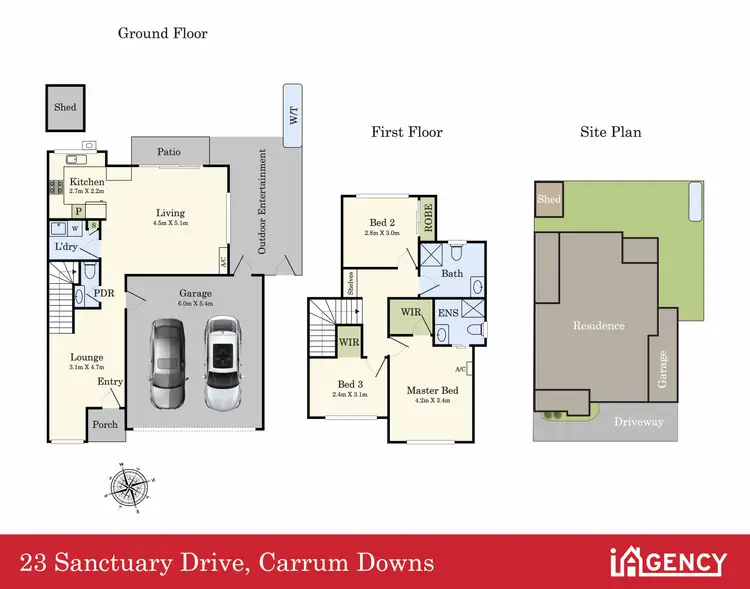 Floorplan of Homely townhouse listing, 23 Sanctuary Drive, Carrum Downs VIC 3201
