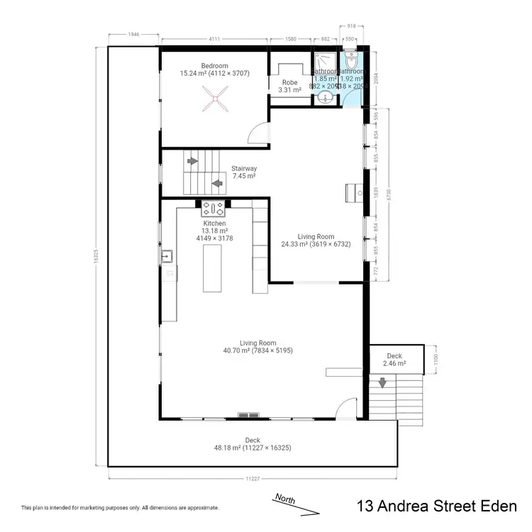 Floorplan of Homely house listing, 13 Andrea Street, Eden NSW 2551