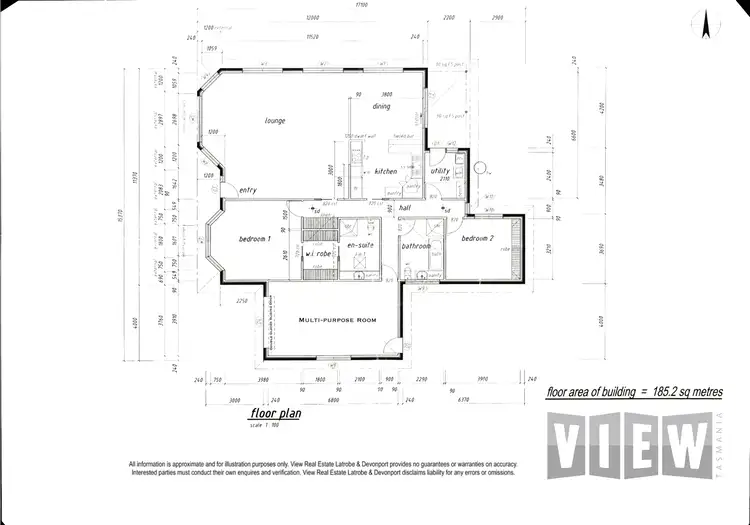Floorplan of Homely house listing, 18 Mountain View Rise, Latrobe TAS 7307
