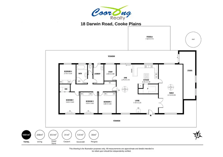 Floorplan of Homely rural property listing, 18 Darwin Road, Cooke Plains SA 5261
