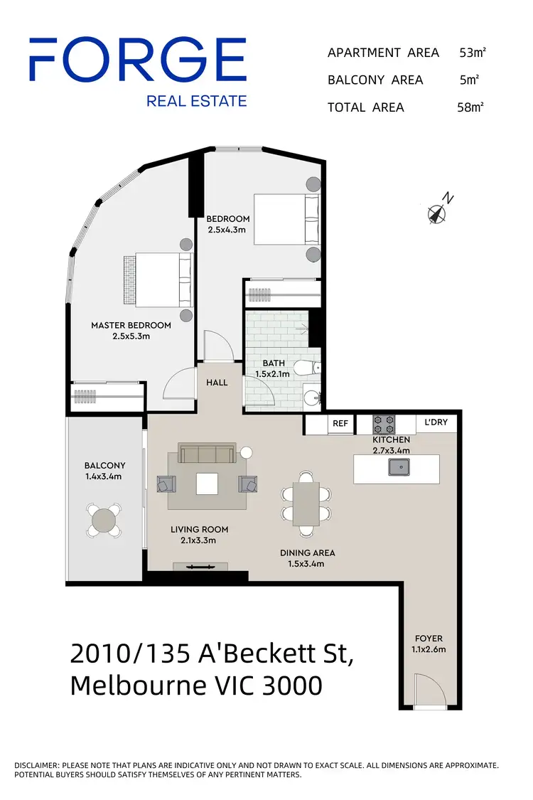 Floorplan of Homely apartment listing, 2010/135 A'Beckett Street, Melbourne VIC 3000