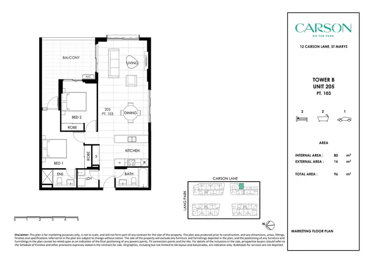 Floorplan of Homely apartment listing, B205/12 Carson Lane, St Marys NSW 2760