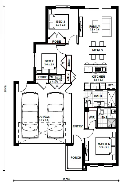 Floorplan of Homely house listing, Lot 1303 Basil Drive, Wallan VIC 3756