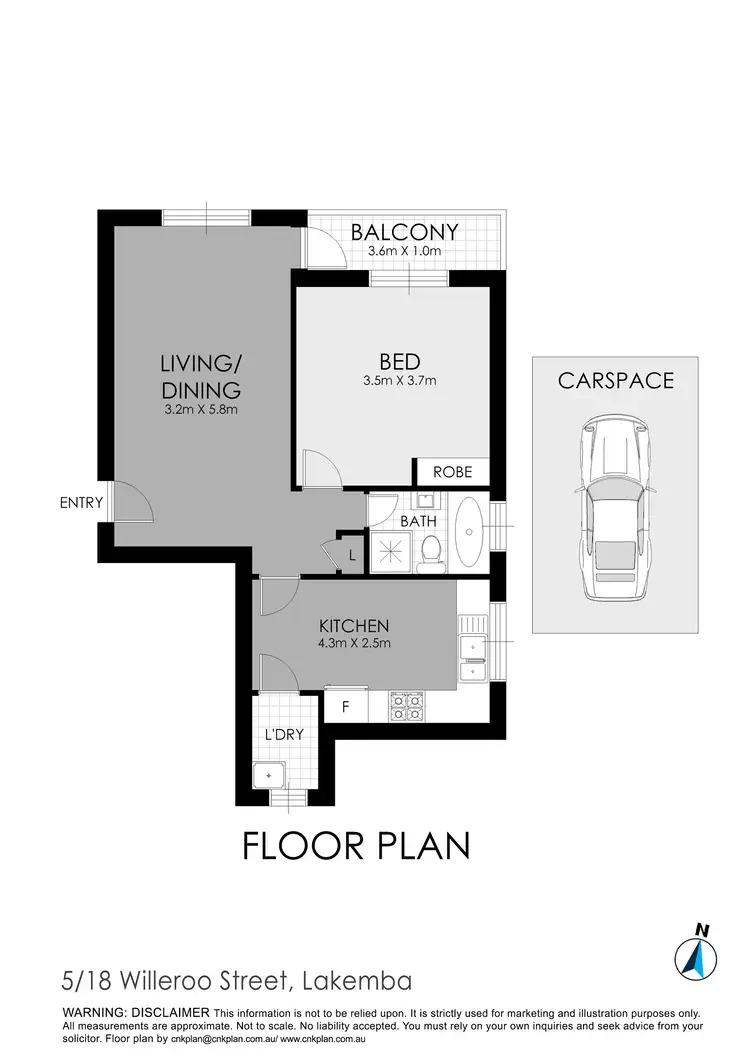 Floorplan of Homely apartment listing, 5/18 Willeroo Street, Lakemba NSW 2195