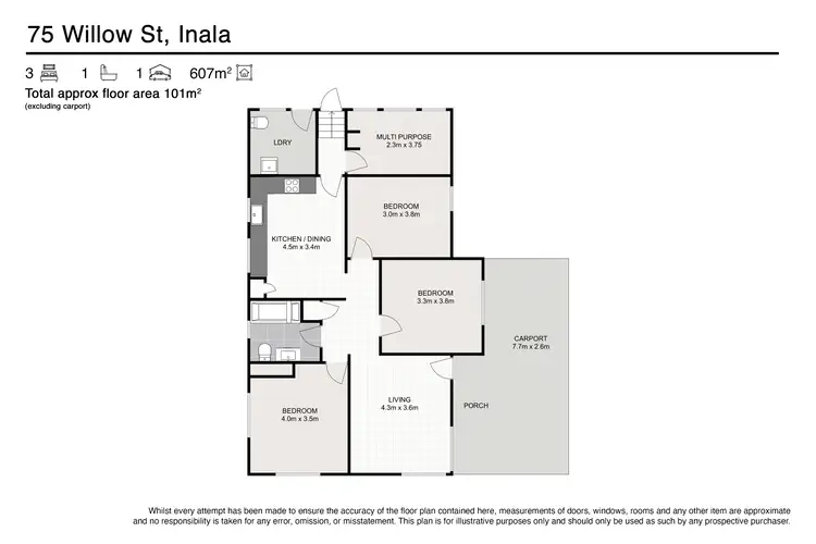 Floorplan of Homely house listing, 75 Willow Street, Inala QLD 4077