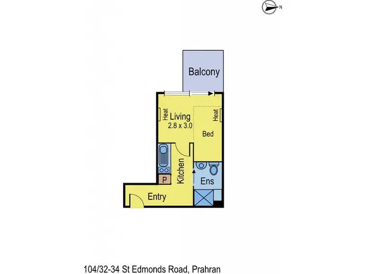 Floorplan of Homely apartment listing, 104/32-34 ST EDMONDS ROAD, Prahran VIC 3181