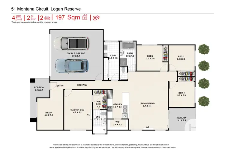 Floorplan of Homely house listing, 51 Montana Circuit, Logan Reserve QLD 4133