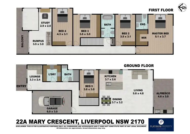 Floorplan of Homely semi-detached listing, 22a Mary Crescent, Liverpool NSW 2170