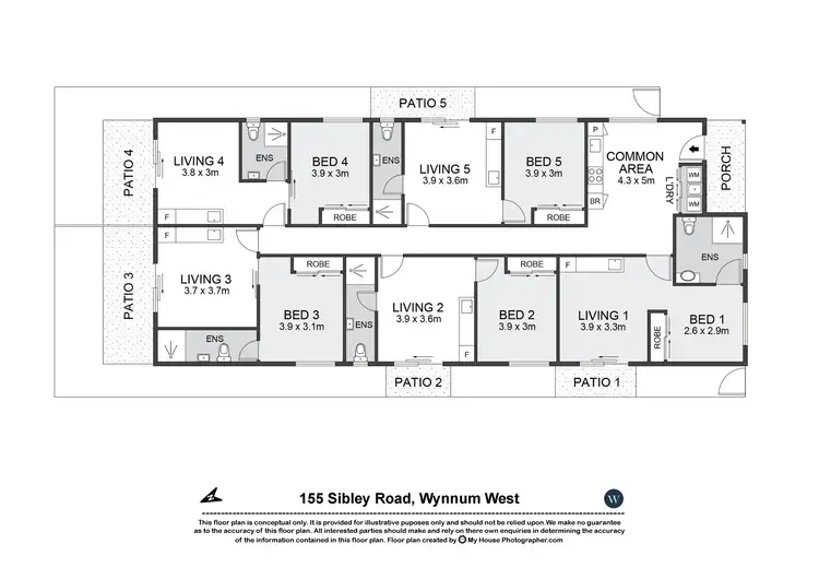 Floorplan of Homely unit listing, 155 Sibley Road, Wynnum QLD 4178