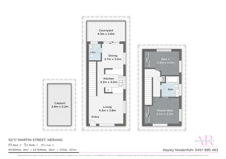 Floorplan of Homely townhouse listing, 10/17 Martin Street, Nerang QLD 4211