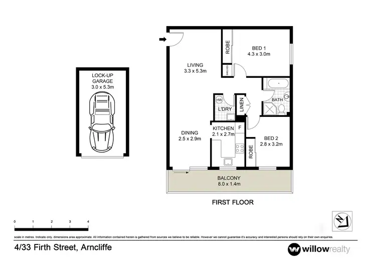 Floorplan of Homely apartment listing, 4/33 Firth Street, Arncliffe NSW 2205