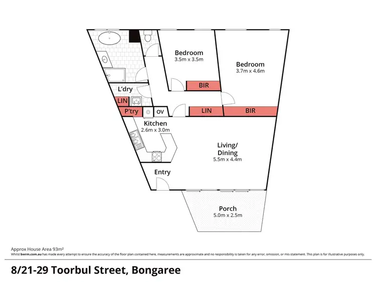 Floorplan of Homely unit listing, Unit 8/21-29 Toorbul Street, Bongaree QLD 4507