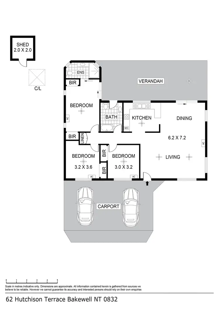 Floorplan of Homely house listing, 62 Hutchison Terrace, Bakewell NT 832