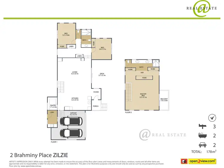 Floorplan of Homely house listing, 2 Brahminy Place, Zilzie QLD 4710