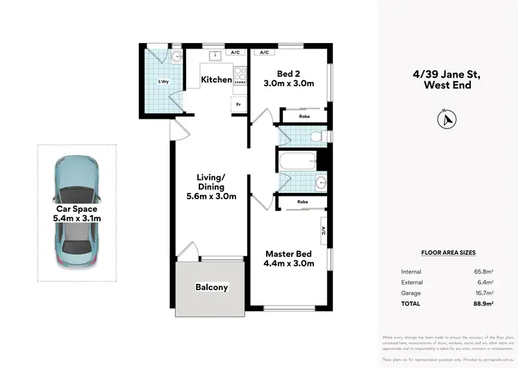 Floorplan of Homely unit listing, 4/39 Jane St, West End QLD 4101