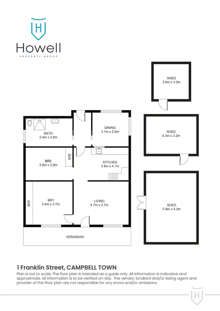 Floorplan of Homely house listing, 1 Franklin Street, Campbell Town TAS 7210
