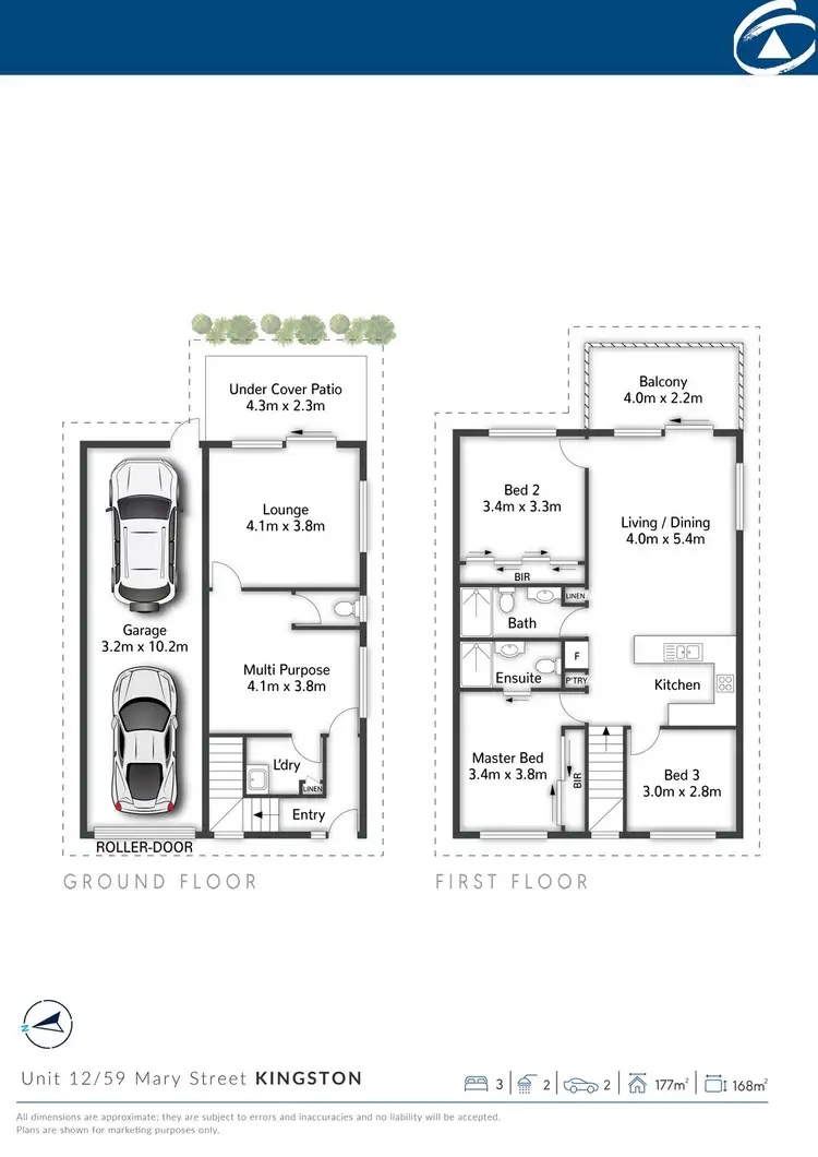 Floorplan of Homely townhouse listing, 12/59 Mary Street, Kingston QLD 4114