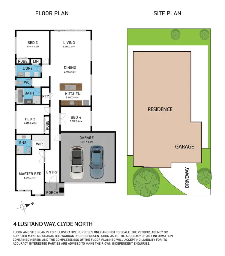 Floorplan of Homely house listing, 4 Lusitano Way, Clyde North VIC 3978