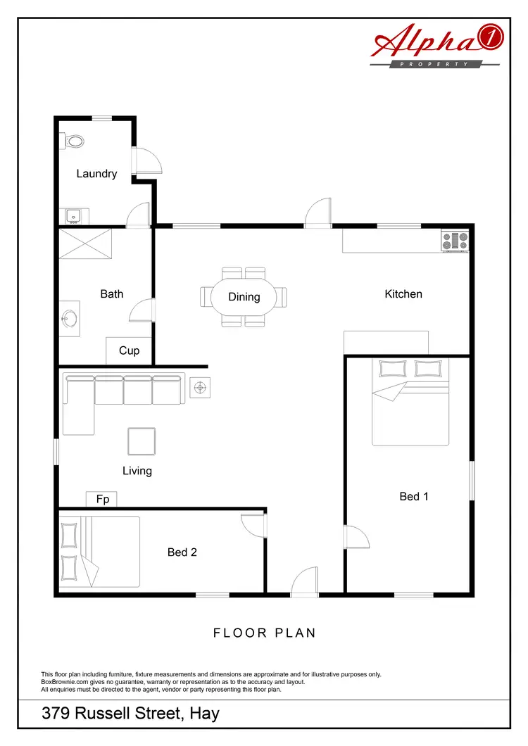 Floorplan of Homely house listing, 379 Russell Street, Hay NSW 2711