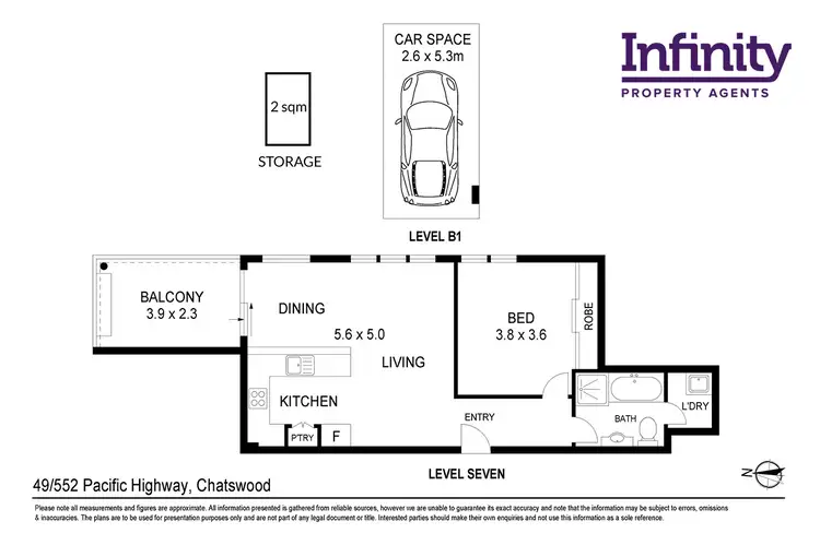 Floorplan of Homely apartment listing, 49/552 - 554 PACIFIC HWY HIGHWAY, Chatswood NSW 2067