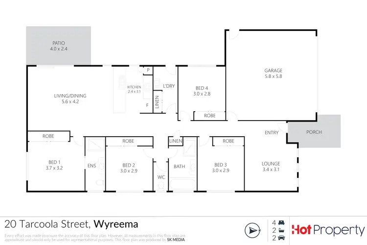 Floorplan of Homely house listing, 20 Tarcoola Street, Wyreema QLD 4352