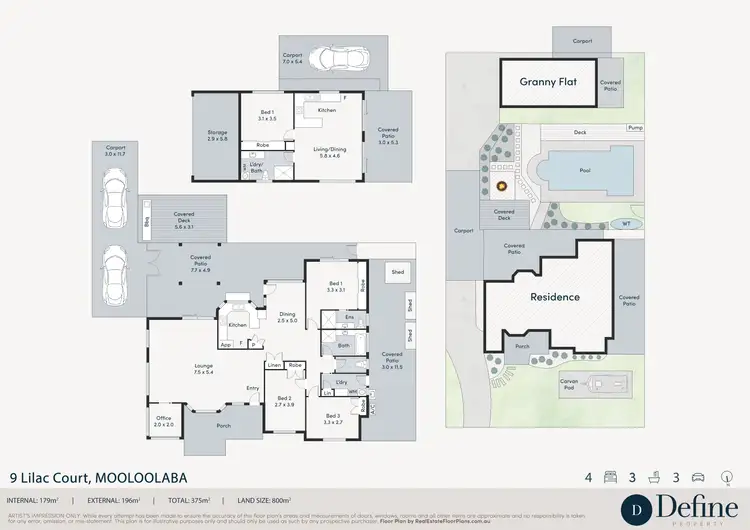 Floorplan of Homely house listing, 9 Lilac Court, Mooloolaba QLD 4557