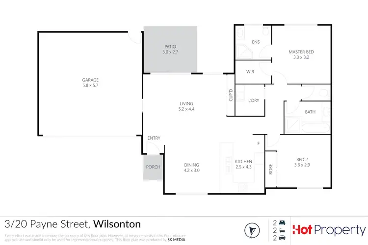 Floorplan of Homely unit listing, Unit 3/20 Payne Street, Wilsonton QLD 4350