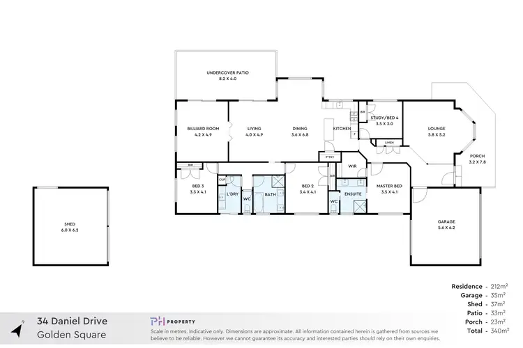 Floorplan of Homely house listing, 34 Daniel Drive, Golden Square VIC 3555