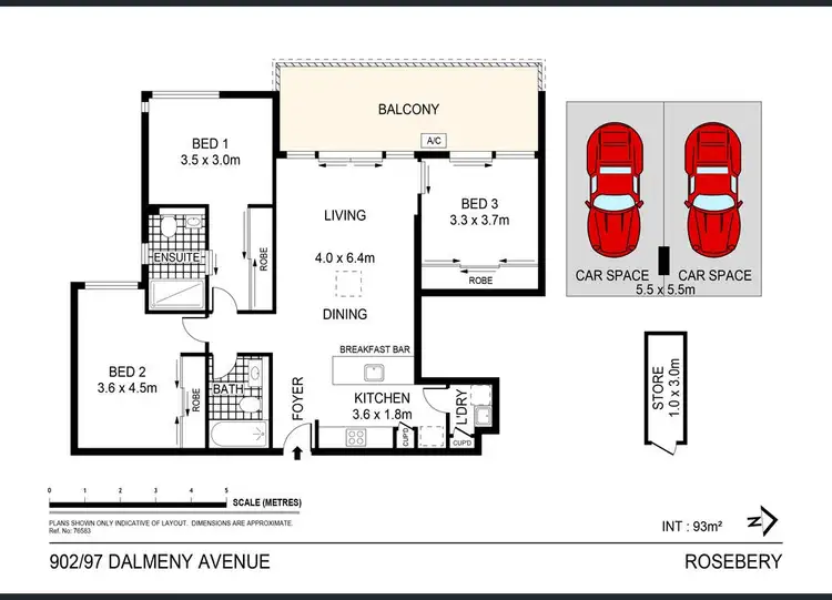 Floorplan of Homely apartment listing, 902/97 Dalmeny Avenue, Rosebery NSW 2018