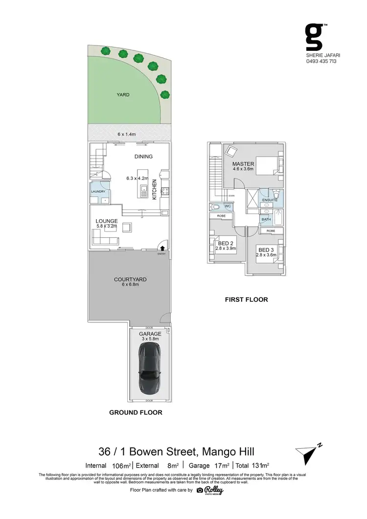 Floorplan of Homely townhouse listing, 36/1 Bowen Street, Mango Hill QLD 4509