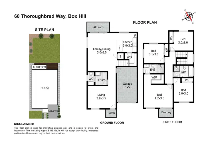 Floorplan of Homely house listing, 60 Thoroughbred Way, Box Hill NSW 2765