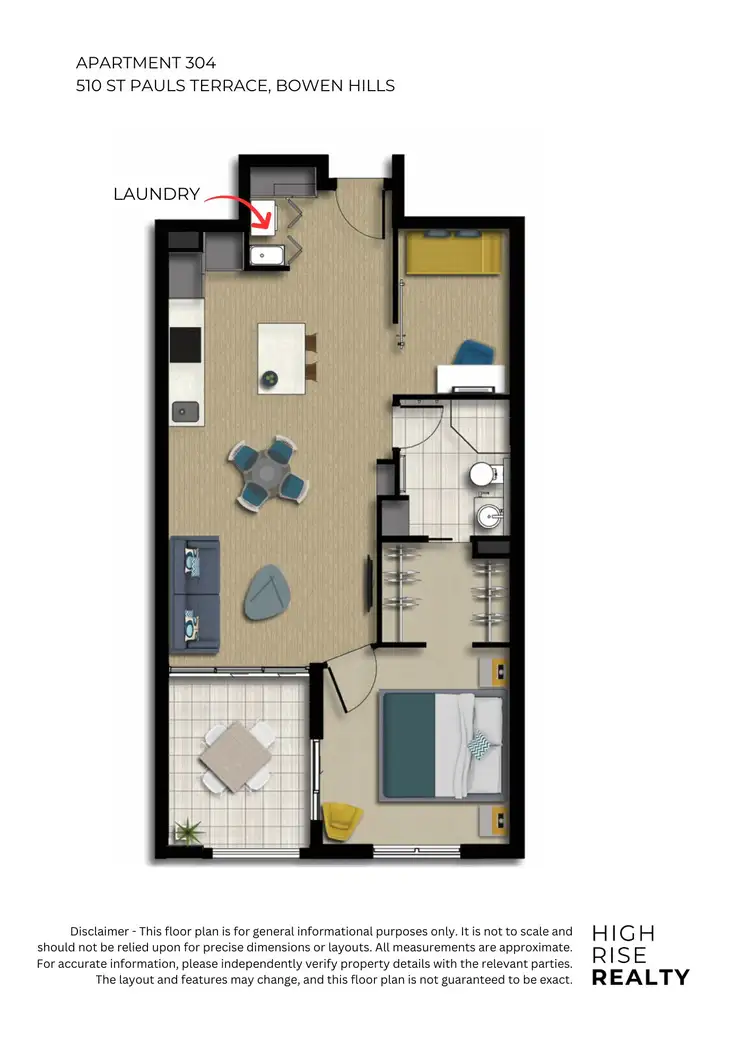 Floorplan of Homely apartment listing, 304/510 Saint Pauls Terrace, Bowen Hills QLD 4006