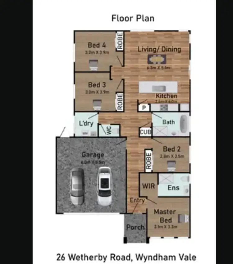 Floorplan of Homely house listing, 26 Wetherby Road, Wyndham Vale VIC 3024