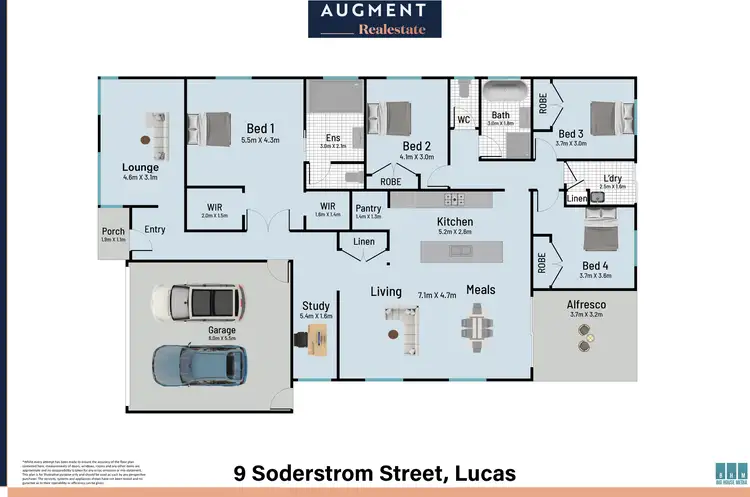 Floorplan of Homely house listing, 9 Soderstrom Street, Lucas VIC 3350