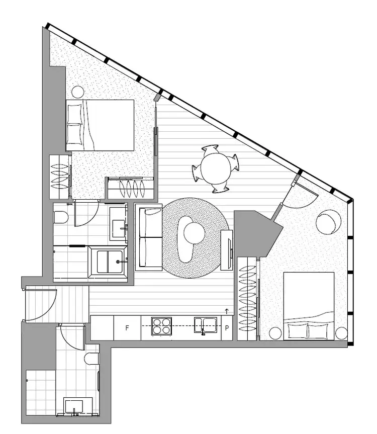 Floorplan of Homely apartment listing, 6008/648 Lonsdale Street, Melbourne VIC 3000