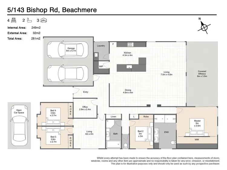Floorplan of Homely townhouse listing, 5/143 Bishop Road, Beachmere QLD 4510