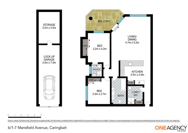 Floorplan of Homely apartment listing, 6/1-7 Mansfield Avenue, Caringbah NSW 2229