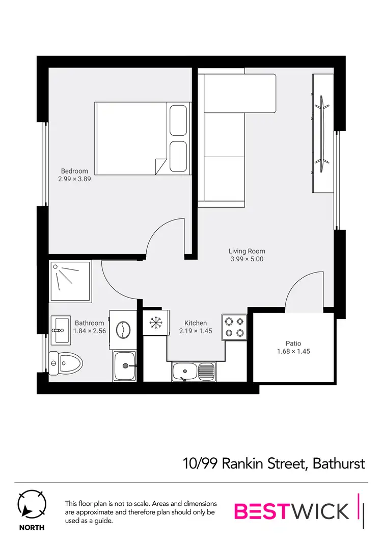 Floorplan of Homely unit listing, 10/99 Rankin Street, Bathurst NSW 2795