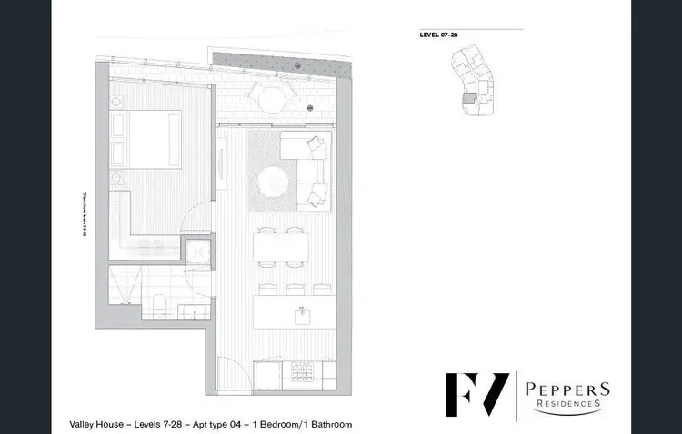 Floorplan of Homely apartment listing, 1904/167 Alfred Street, Fortitude Valley QLD 4006