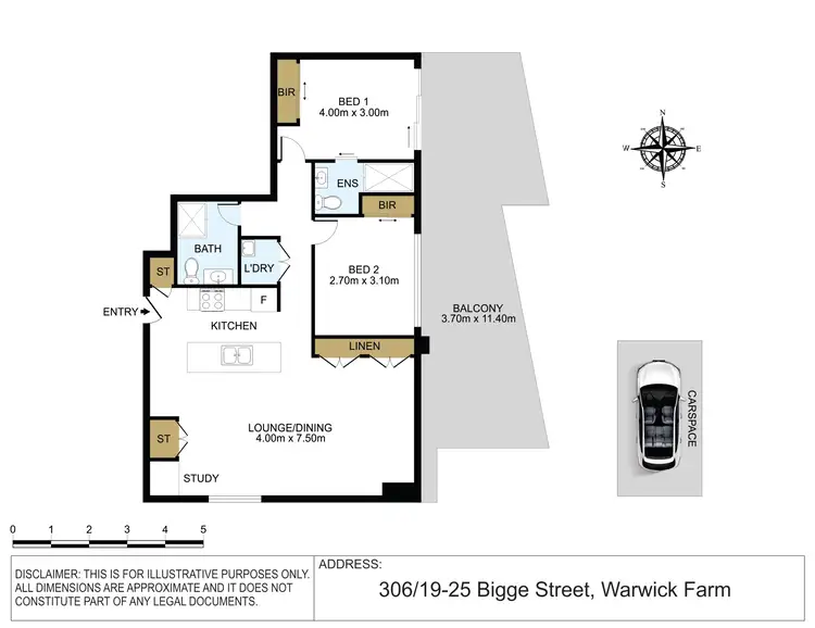 Floorplan of Homely apartment listing, A306/19-25 Bigge Street, Liverpool NSW 2170