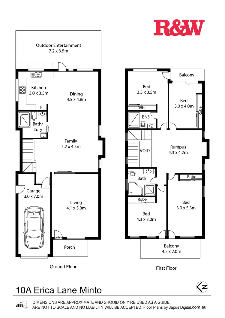 Floorplan of Homely house listing, 10a Erica Lane, Minto NSW 2566