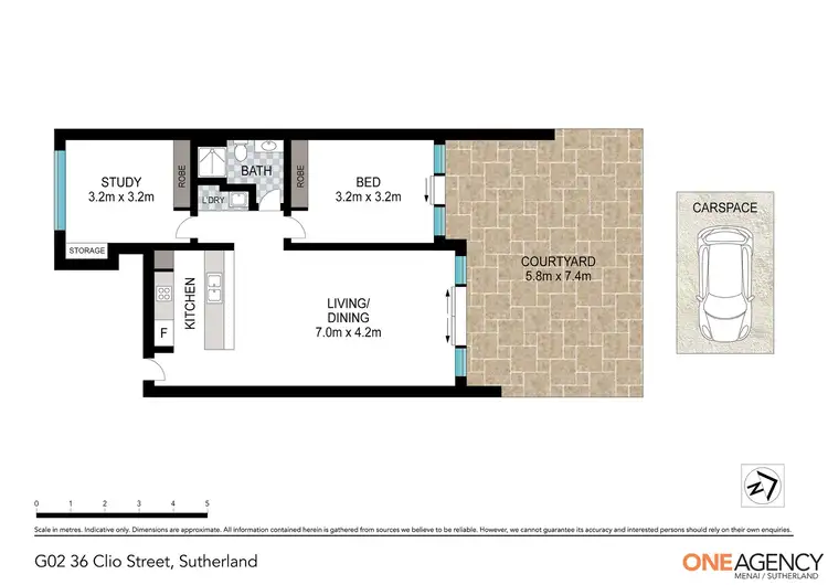 Floorplan of Homely apartment listing, G02/36 Clio Street, Sutherland NSW 2232