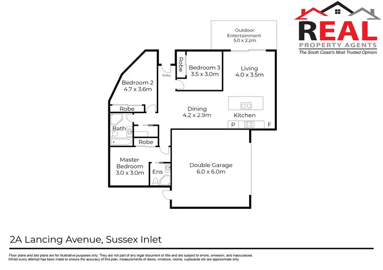 Floorplan of Homely semi-detached listing, 2A Lancing Avenue, Sussex Inlet NSW 2540